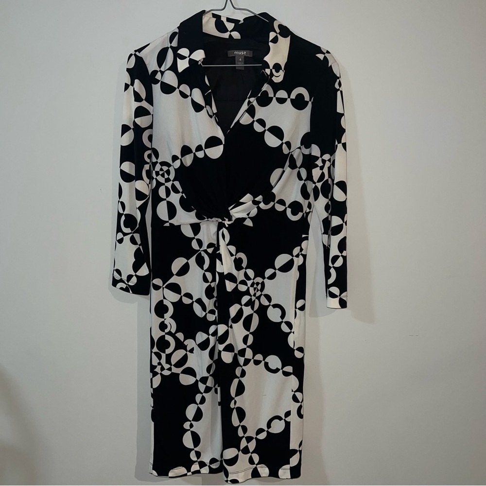 Muse Black and White Dress